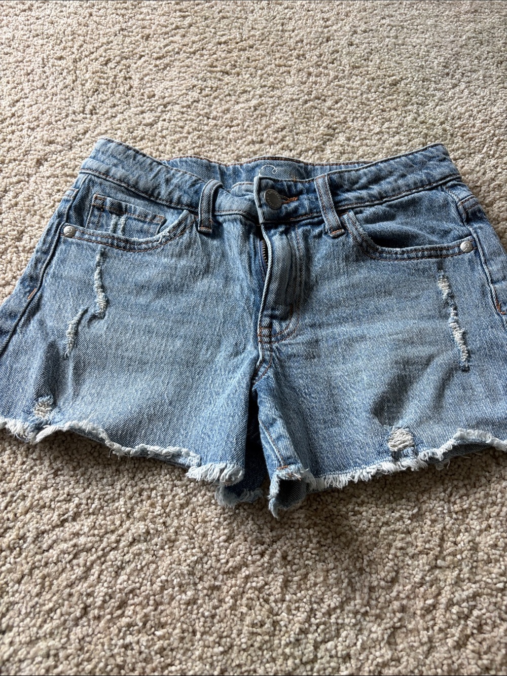 art class Light Blue Distressed Denim Shorts